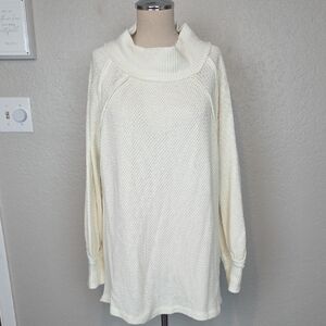 We The Free Cream Oversized Pullover Sweater Size S